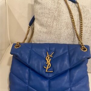 Yves Saint Laurent Royal Blue Quilted Shoulder Bag